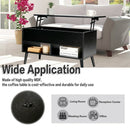 31.5" Lift Top Coffee Table with Hidden Compartment and 2 Storage Shelves-Black