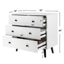 4 Drawers Dresser Chest of Drawers Free Standing Sideboard Cabinet-White