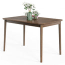 43.5" Modern Kitchen Dining Rectangle Table with Rubber Wood Legs