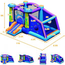 Indoor Outdoor Inflatable Alien Style Kids Bouncy Castle with 480W Air Blower