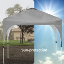 8' x 8' Outdoor Pop Up Tent Canopy Camping Sun Shelter with Roller Bag-Gray