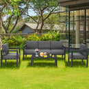 4-Piece Outdoor Furniture Set for Backyard and Poolside-Gray