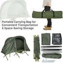 Cot Elevated Compact Tent Set with External Cover-Green