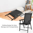 4-Pack Patio Folding Chairs Portable for Outdoor Camping-Black