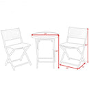 3 Pieces Patio Folding Bistro Set for Balcony or Outdoor Space-Red