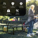 Picnic Table Bench Set for Outdoor Camping -Black