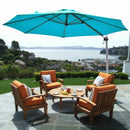 11' Patio Offset Cantilever Umbrella 360° Rotation Aluminum Tilt-Blue