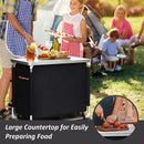 Outdoor Camping Cooking Table with Storage Organizer