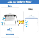 7 x 7 FT Sland Adjustable Portable Canopy Tent w- Backpack-White
