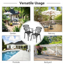 2 Pcs Durable Aluminum Dining Chairs  Set with Armrest