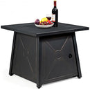 30” Square Propane Gas Fire Table with Waterproof Cover