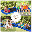 60" Platform Tree Swing Outdoor with  2 Hanging Straps-Blue