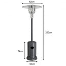 Garden Propane Standing LP Gas Steel Accessories Heater-Silver Gray