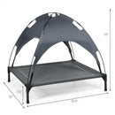 Portable Elevated Outdoor Pet Bed with Removable Canopy Shade-36"