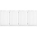 36" Folding Wooden Freestanding Pet Gate  with 360° Hinge-White