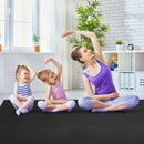 7' x 5' x 8 mm Thick Workout Yoga Mat-Black