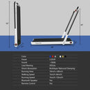 2-in-1 Folding Treadmill with Remote Control and LED Display-White