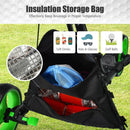 Folding 3 Wheels Golf Push Cart with Bag Scoreboard Adjustable Handle -Green