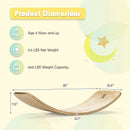 15.5 Inch Wooden Wobble Toy Balance Board-Natural