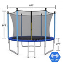Outdoor Trampoline with Safety Closure Net-8 ft