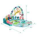 Baby Kick and Play Gym Mat Activity Center with Detachable Piano for Bedroom-Blue