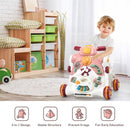 3-in-1 Baby Sit-to-Stand Walker with Music and Lights-Pink