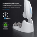 RENPHO Rechargeable Hand Held Deep Tissue Massager for Muscles, Back, Foot, Neck, Shoulder, Leg, Calf Cordless Electric Percussion Body Massage, White