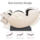 Real Relax Massage Chair, Full Body Zero Gravity Shiatsu Massage Recliner with Bluetooth Heat Foot Roller, FAVOR-03 Plus(Brown and Khaki) Brown