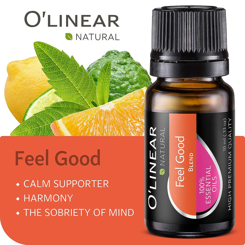 Top 6 Blends Essential Oils Set - Aromatherapy Diffuser Blends Oils for Sleep, Mood, Breathe, Temptation, Feel Good, Anxiety Relief