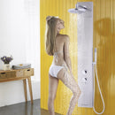 WATERJOY 55" Brushed Stainless Steel Shower Panel w- Hand Shower