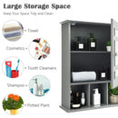 Wall Mounted and Mirrored Bathroom Cabinet-Gray