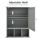 Wall Mounted and Mirrored Bathroom Cabinet-Gray