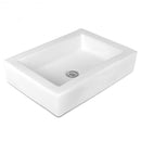 22.5" x 16" Rectangle Bathroom Vessel Sink with Pop-up Drain