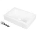22.5" x 16" Rectangle Bathroom Vessel Sink with Pop-up Drain