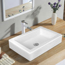 22.5" x 16" Rectangle Bathroom Vessel Sink with Pop-up Drain