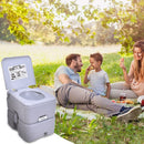 5 Gallon 20 L Outdoor - Indoor Potty Commode Portable Flush Toilet-Gray