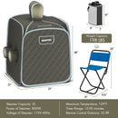 800W 2 Person Portable Steam Sauna Tent SPA with Hat Side Holes 3L Steamer-Gray