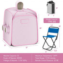 800W 2 Person Portable Steam Sauna Tent SPA with Hat Side Holes 3L Steamer-Pink