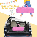 Portable Baby Playpen Crib Cradle with Carring Bag-Pink
