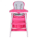 3 in 1 Infant Table and Chair Set Baby High Chair-Red