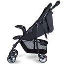 5-Point Safety System Foldable Lightweight Baby Stroller-Black