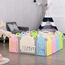 Foldable Baby Playpen 14 Panel Activity Center Safety Play Yard-Multicolor