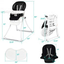 Space Saving Fold Baby High Chair-Black