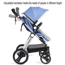 Folding Aluminum Baby Stroller Baby Jogger with Diaper Bag-Blue