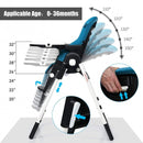 4 in 1 High Chair–Booster Seat with Adjustable Height and Recline-Navy