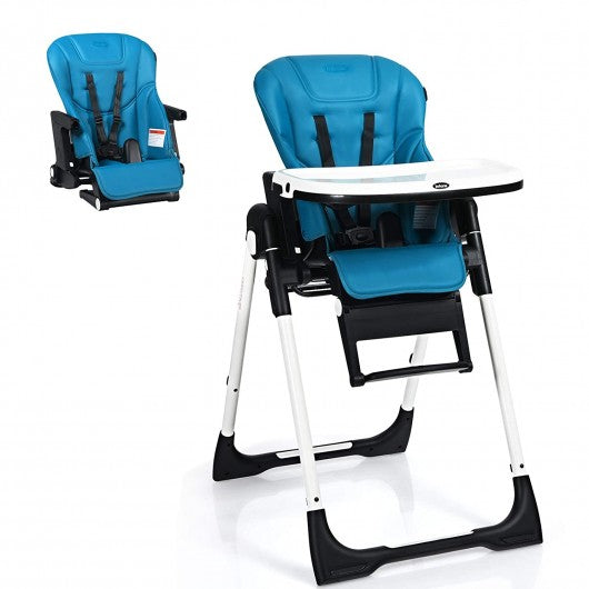 4 in 1 High Chair–Booster Seat with Adjustable Height and Recline-Navy