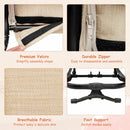 2-in-1 Adjustable Baby Bouncer and Rocker-Beige