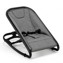 2-in-1 Adjustable Baby Bouncer and Rocker-Gray