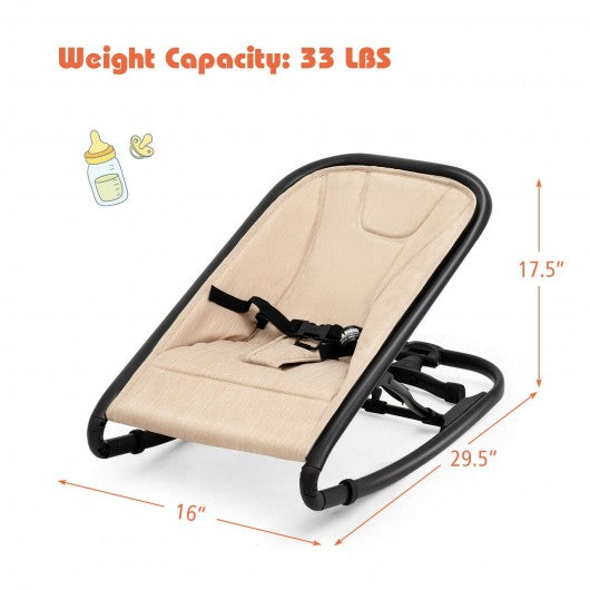 2-in-1 Adjustable Baby Bouncer and Rocker-Gray