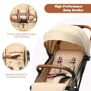 Lightweight Aluminium Frame Baby Stroller with Net-Beige